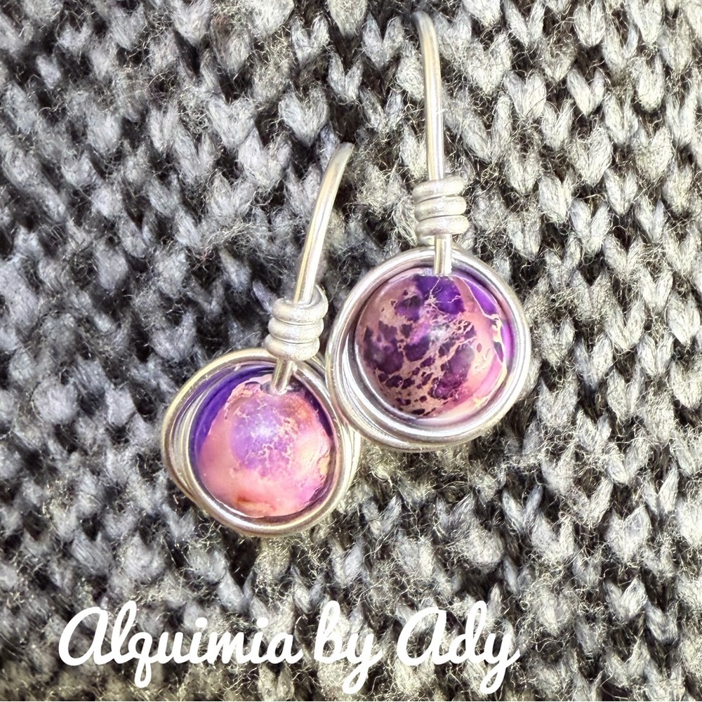 Alquimia Purple and Pink turquoise Earrings